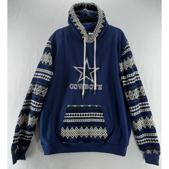 Vigor Other - Dallas Cowboys Vigor Hoodie Men XL Geometric Pullover Southwestern Sporty Blue